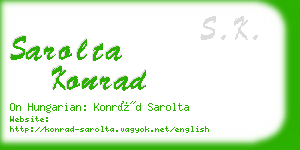 sarolta konrad business card